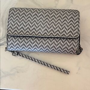 Black and White Chevron Clutch